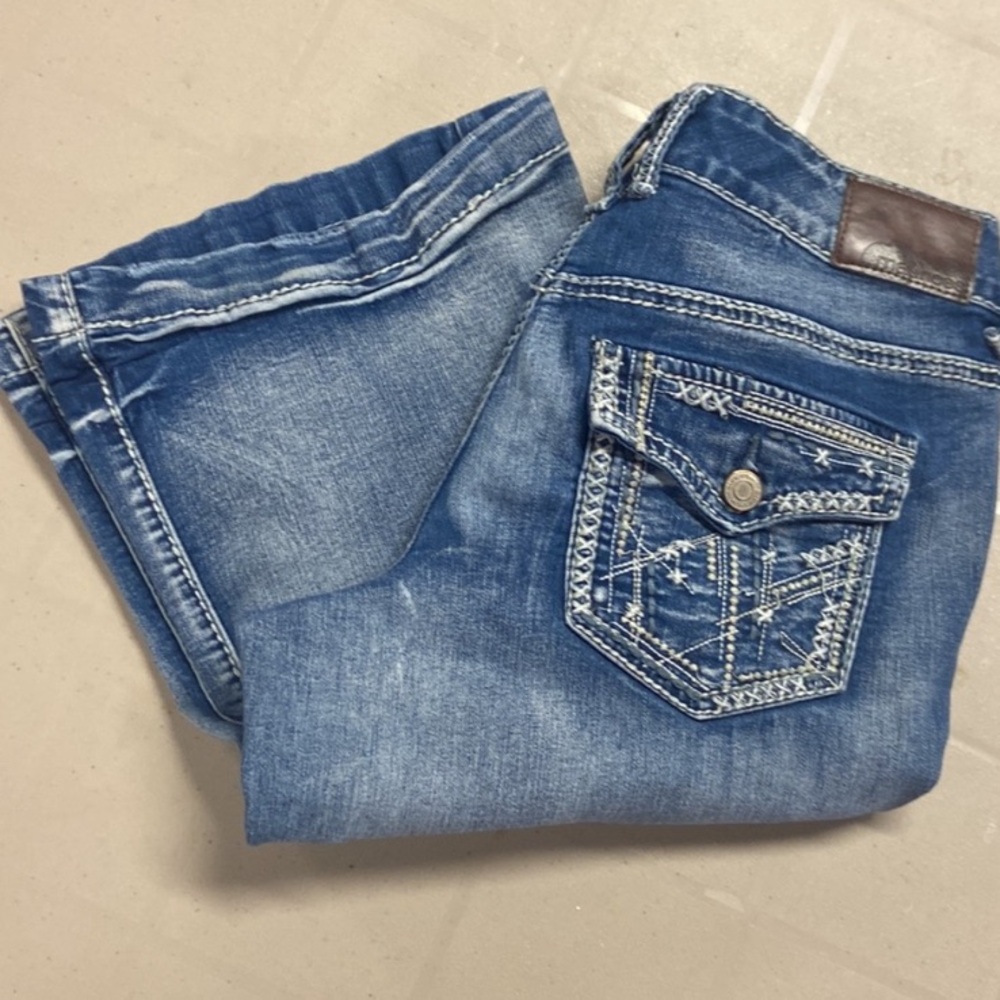 Women Flare Leg Button Fly Jeans by Maurice’s